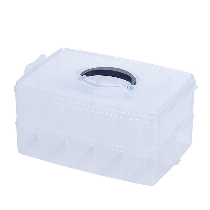 Simthread 2 Layers Plastic Storage Box 20 Grids - Simthread - High Quality Machine Embroidery Thread Supplier
