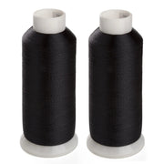 Simthread 2 White & Black 5000M Spools 60wt Bobbin Fill Thread - Simthread - High Quality Machine Embroidery Thread Supplier