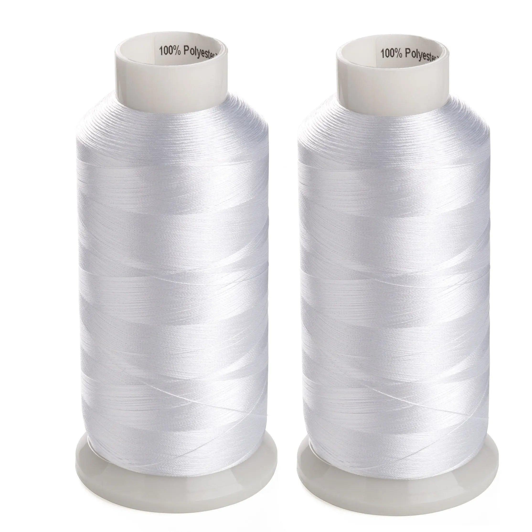 Thread Fill Simthread 2 White & Black 5000M Spools 60wt Bobbin Fill Thread ...