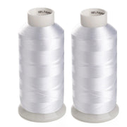Simthread 2 White & Black 5000M Spools 60wt Bobbin Fill Thread - Simthread - High Quality Machine Embroidery Thread Supplier
