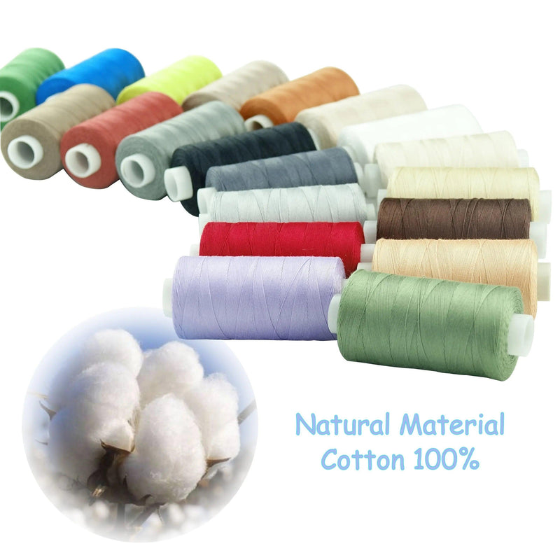 Simthread 20 Colors Cotton Sewing Thread 500M C550Y20C01 - Simthread - High Quality Machine Embroidery Thread Supplier