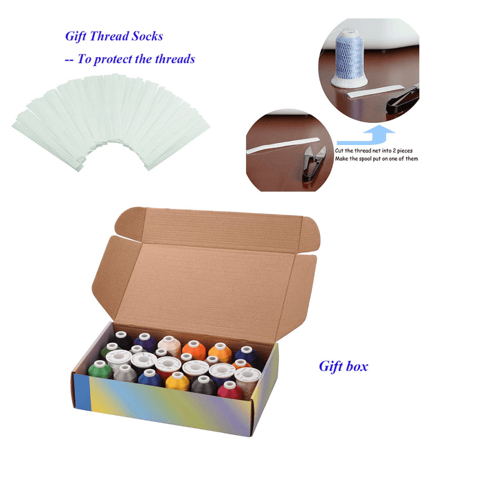 Simthread 24 Colors Trilobal Embroidery Thread - 1000M Simthread LLC