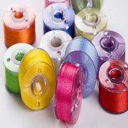 Simthread 25pcs Size A / Class 15 / SA 156 Plastic Sided Prewound Bobbins Thread 60wt - Simthread - High Quality Machine Embroidery Thread Supplier
