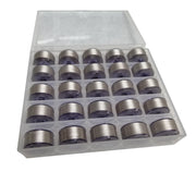 Simthread 25pcs Size A / Class 15 / SA 156 Plastic Sided Prewound Bobbins Thread 60wt - Simthread - High Quality Machine Embroidery Thread Supplier