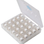 Simthread 25pcs Size A / Class 15 / SA 156 Plastic Sided Prewound Bobbins Thread 60wt - Simthread - High Quality Machine Embroidery Thread Supplier