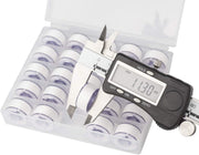 Simthread 25pcs Size A / Class 15 / SA 156 Plastic Sided Prewound Bobbins Thread 90wt Cotton Feel - Simthread - High Quality Machine Embroidery Thread Supplier