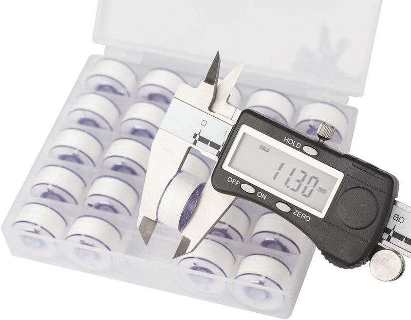 Simthread 25pcs Size A / Class 15 / SA 156 Plastic Sided Prewound Bobbins Thread 90wt Cotton Feel - Simthread - High Quality Machine Embroidery Thread Supplier