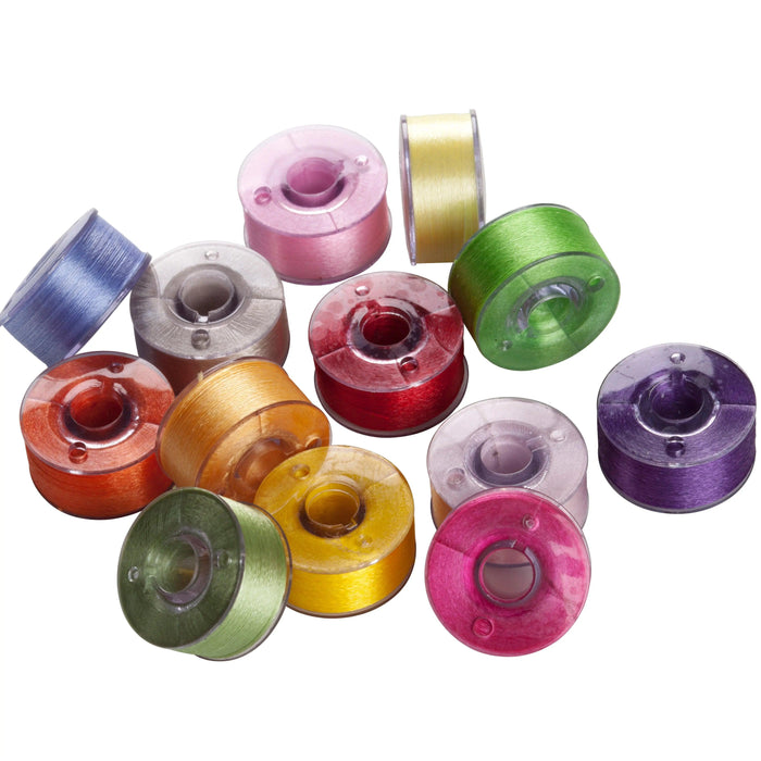 Prewound Bobbin Thread Set with Storage Case for Embroidery and Sewing  Machine, Purple Series