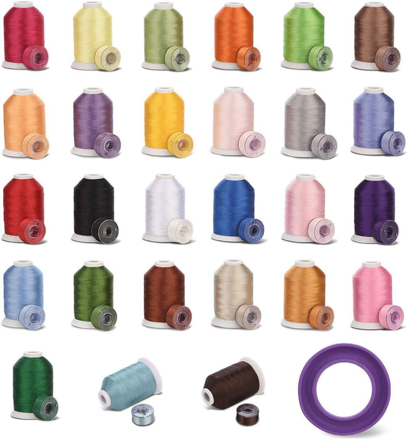 Simthread 27 Colors Trilobal Embroidery Thread with — Simthread - High ...