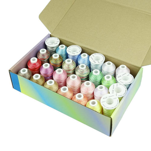 Simthread 28 Variegated Colors Embroidery Thread Set 1000M Simthread LLC