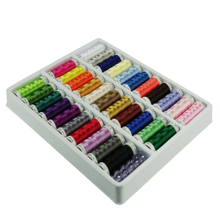 100 Colors Sewing Thread Kit 40S/2 40WT Polyester Machines Embroidery  Overclock