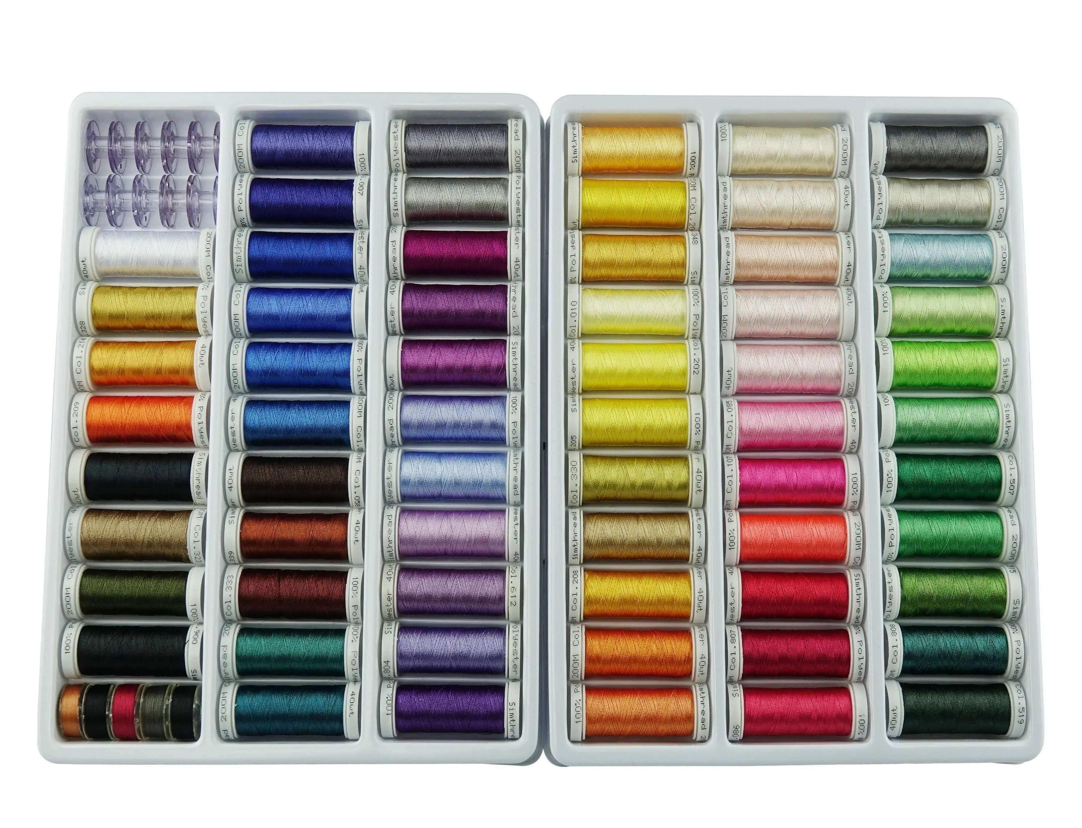 Simthread 32/40/63/120 Colors Embroidery Thread Kit 300/500/1000M Simthread LLC