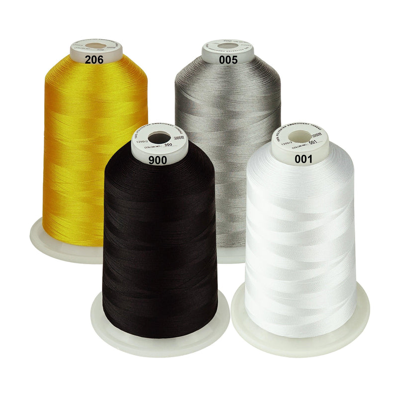 Simthread 4 Spools 5000M Embroidery Machine Thread - Multiple Color Options - Simthread - High Quality Machine Embroidery Thread Supplier