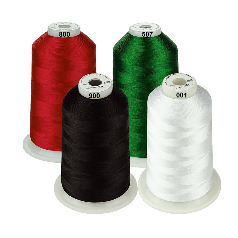 Simthread 4 Spools 5000M Embroidery Machine Thread - Multiple Color Options - Simthread - High Quality Machine Embroidery Thread Supplier