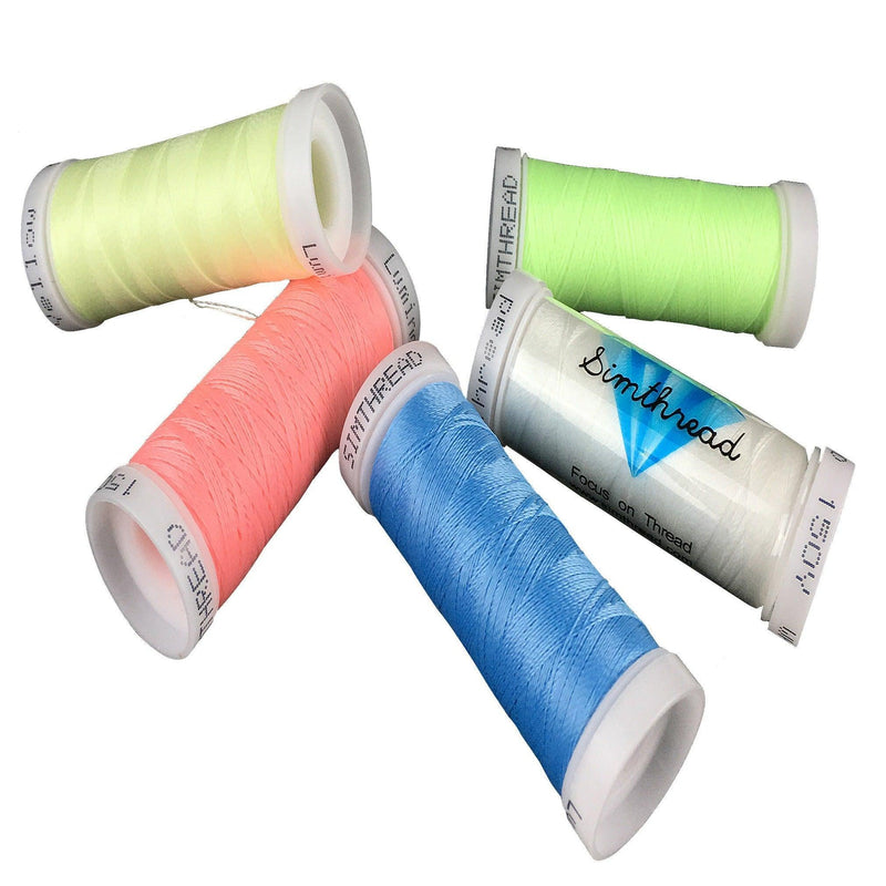Simthread 5 Colors Luminous Embroidery Thread 137M - Simthread - High Quality Machine Embroidery Thread Supplier