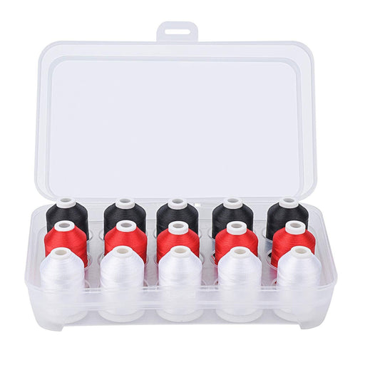 Simthread 5 White 5 Black 5 Red Embroidery Thread Set - Simthread - High Quality Machine Embroidery Thread Supplier