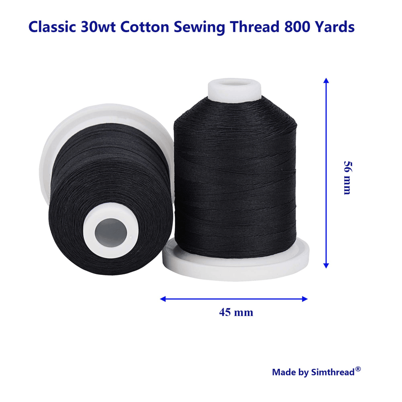Simthread 6 Black Snap Spool Cotton Quilting Thread 730M - Simthread - High Quality Machine Embroidery Thread Supplier