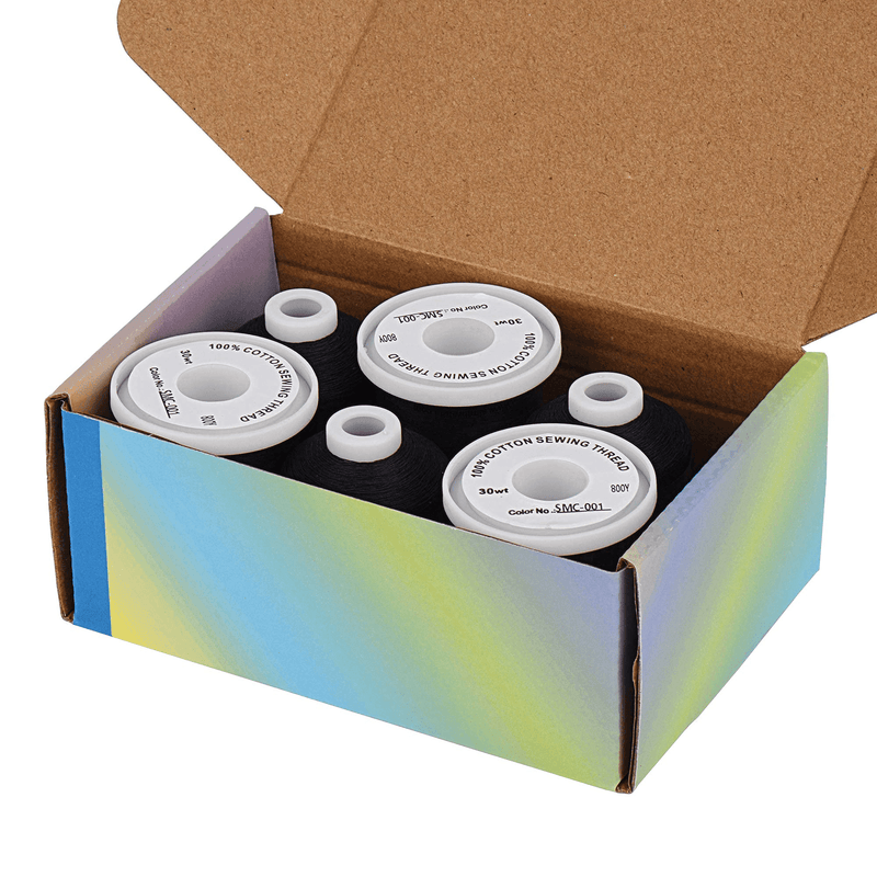 Simthread 6 Black Snap Spool Cotton Quilting Thread 730M - Simthread - High Quality Machine Embroidery Thread Supplier