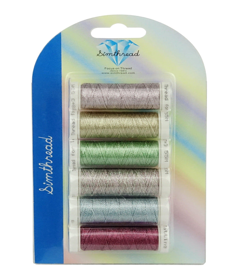 Simthread 6 Colors Metallic Thread - 50M - Simthread - High Quality Machine Embroidery Thread Supplier