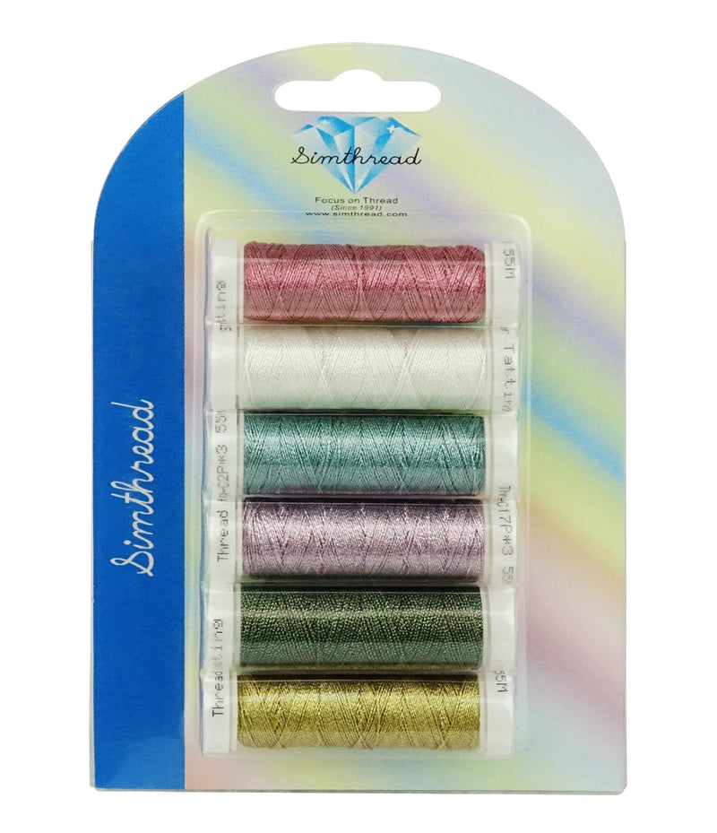 Simthread 6 Colors Metallic Thread - 50M - Simthread - High Quality Machine Embroidery Thread Supplier