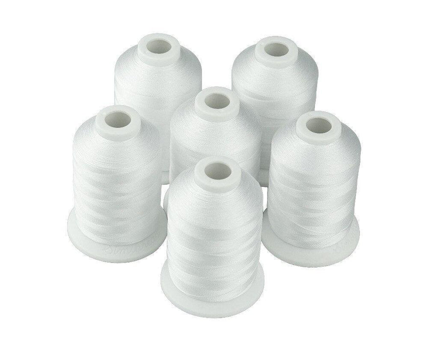 Simthread 6 Pcs Black & White Embroidery Thread - 1000M Simthread LLC