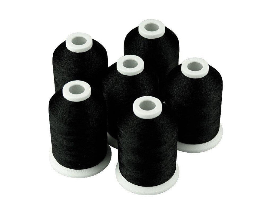 Simthread 6 Pcs Black & White Embroidery Thread - 1000M Simthread LLC
