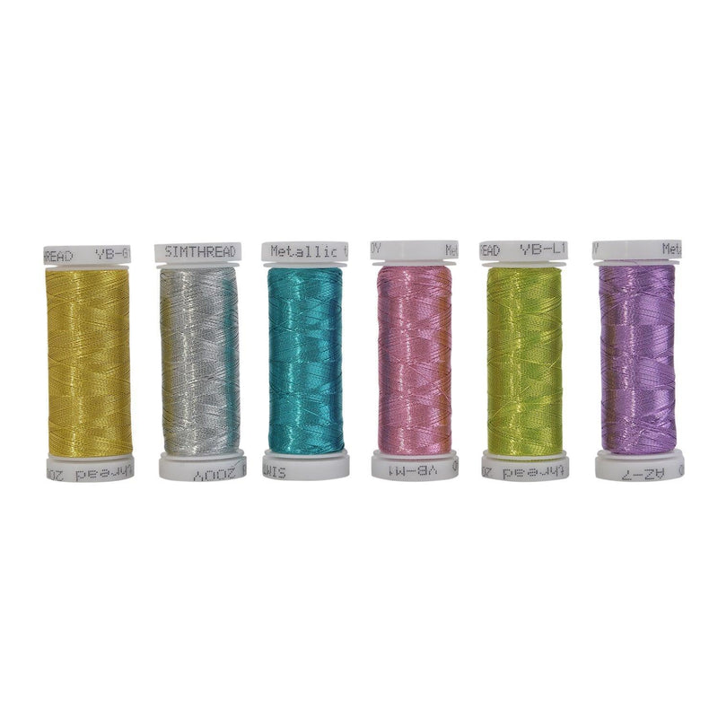Simthread 6/16/32 Colors Metallic Embroidery Thread - 180M - Simthread - High Quality Machine Embroidery Thread Supplier