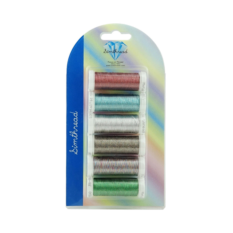 Simthread 6/16/32 Colors Metallic Embroidery Thread - 180M - Simthread - High Quality Machine Embroidery Thread Supplier