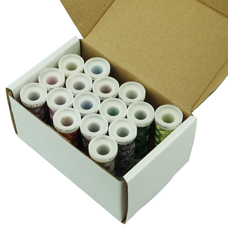 Simthread 6/16/32 Colors Metallic Embroidery Thread - 180M - Simthread - High Quality Machine Embroidery Thread Supplier