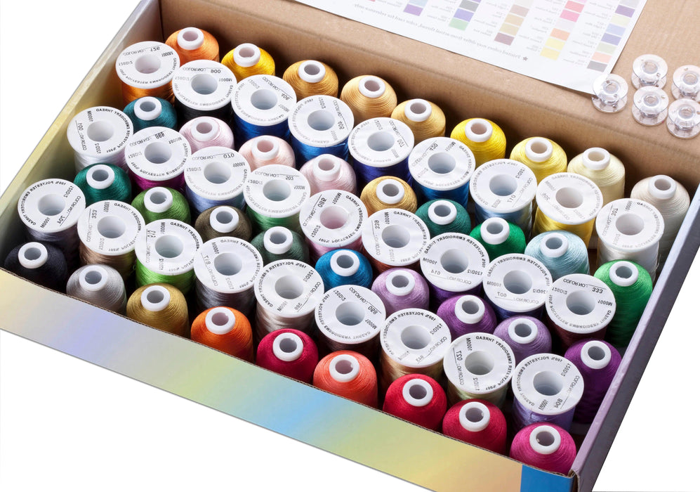 BROTHRE 63 COLORS OF POLYESTER EMBROIDERY THREAD SET - 1100 YARDS