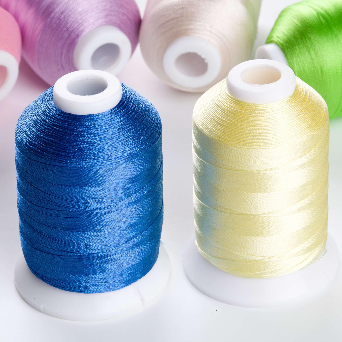 20 Colors of Polyester Embroidery Thread Set - Fresh Colors