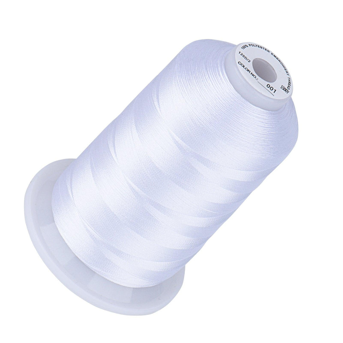 Exquisite Polyester Embroidery Thread - 010 White 1000M or 5000M