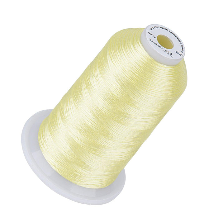 New Brothread 100% Polyester Embroidery Machine Thread, 40 WT, 500M, Color  843, Other Colors Available, Brother Embroidery Thread, Beige 