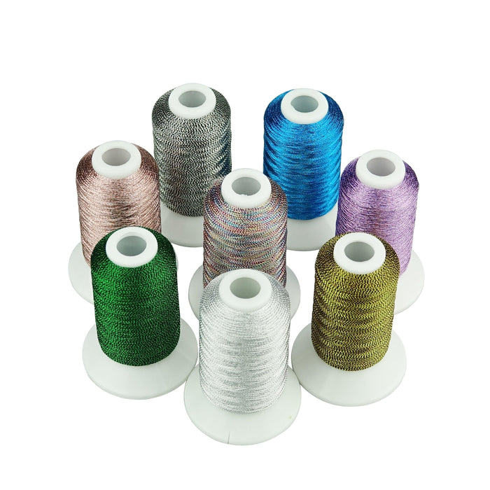 Simthread 8 Colors Metallic Embroidery Thread - 500M Simthread LLC