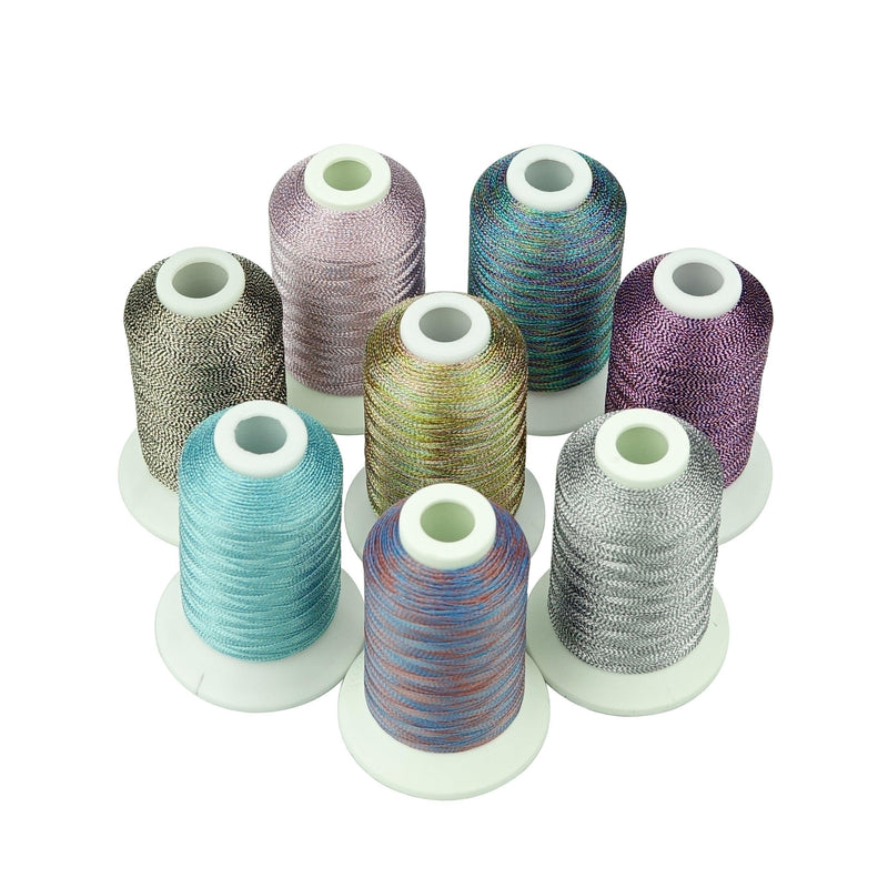 Simthread 8 Colors Metallic Embroidery Thread - 500M - Simthread - High Quality Machine Embroidery Thread Supplier