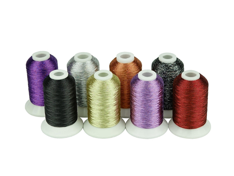 Simthread 8 Colors Metallic Embroidery Thread - 500M - Simthread - High Quality Machine Embroidery Thread Supplier