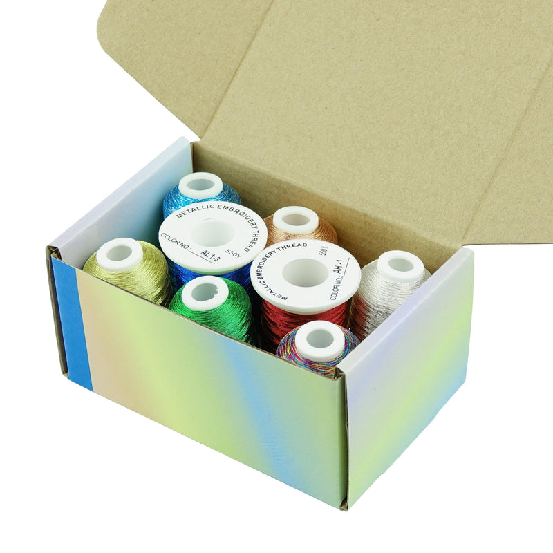 Simthread 8 Colors Metallic Embroidery Thread - 500M - Simthread - High Quality Machine Embroidery Thread Supplier
