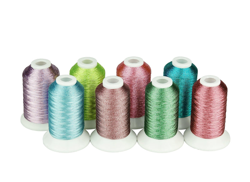 Simthread 8 Colors Metallic Embroidery Thread - 500M - Simthread - High Quality Machine Embroidery Thread Supplier