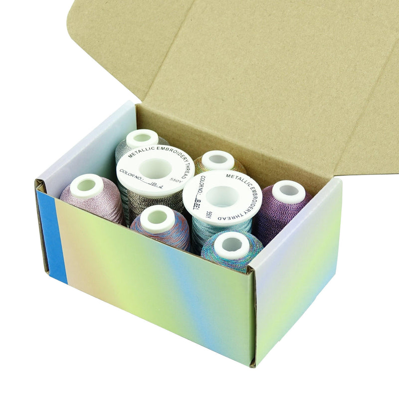 Simthread 8 Colors Metallic Embroidery Thread - 500M - Simthread - High Quality Machine Embroidery Thread Supplier