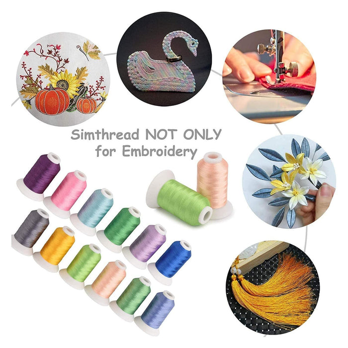 Simthread 80 Colors Embroidery Thread Set - 500M Simthread 