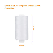 Simthread Colored 400 Yards 30wt Corespun All Purpose Sewing Thread 2pcs/Set - Simthread - High Quality Machine Embroidery Thread Supplier