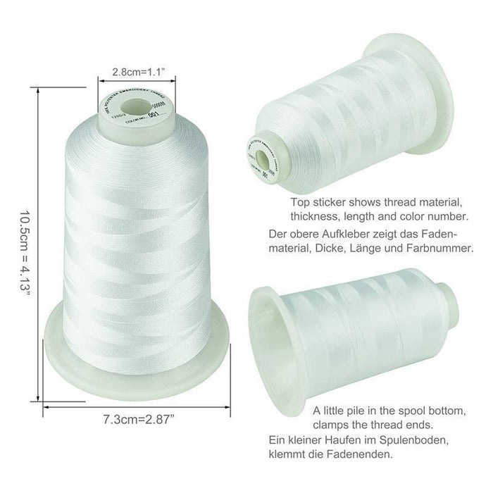 Simthread All Purpose Thread Polyester 400 Yards 6/20 Colors — Simthread -  High Quality Machine Embroidery Thread Supplier