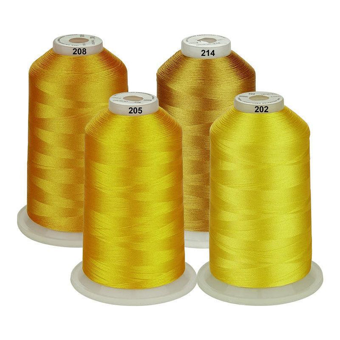 Simthread 5/6 Colors Luminous Embroidery Thread5 colors ( white pink yellow  green blue) x 1000 yards each