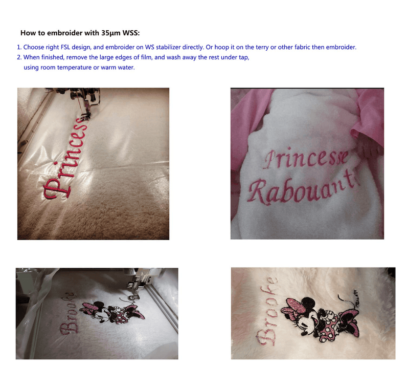 Wash Away Embroidery WSS Stabilizer 20Y - Simthread - High Quality Machine Embroidery Thread Supplier